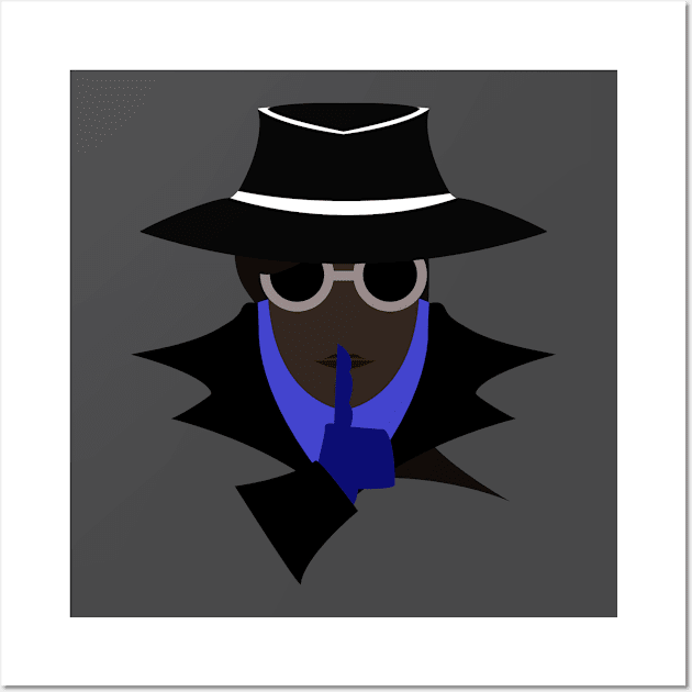 Lady Black shush (afro): A Cybersecurity Design Wall Art by McNerdic